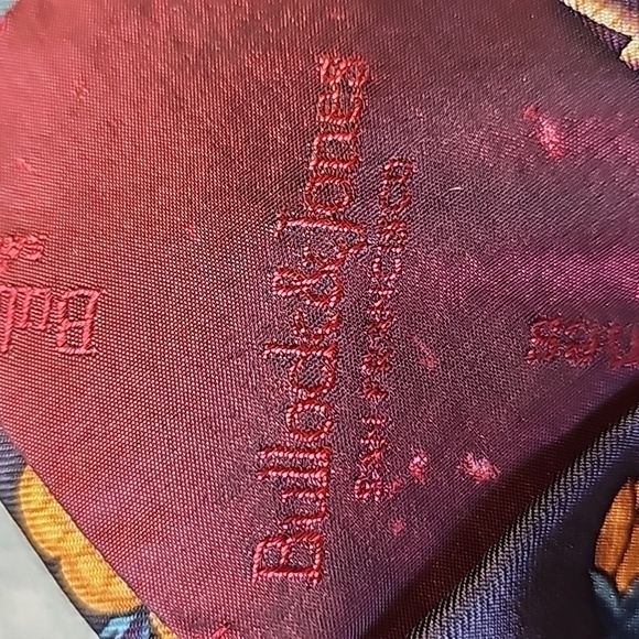 100% silk mens tie by B. ullock & Jones floral grays gold purple. - Picture 5 of 6